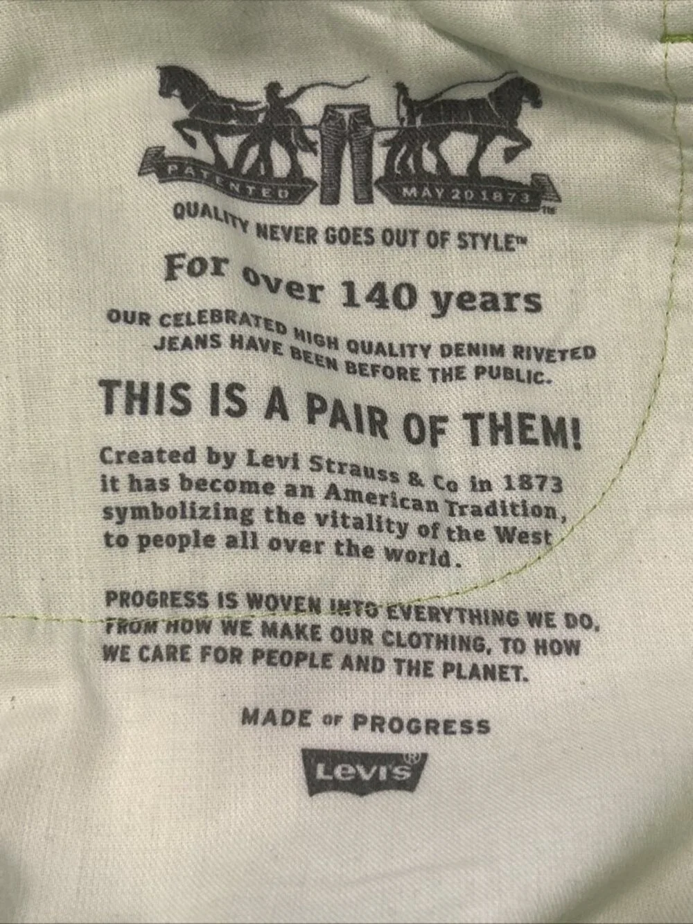 Levis product pair